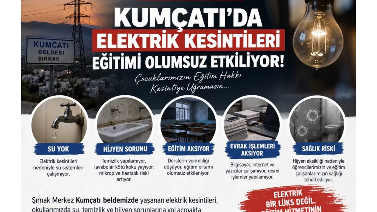 Elektrik kesintileri Şırnak'ta eğitimi engelliyor