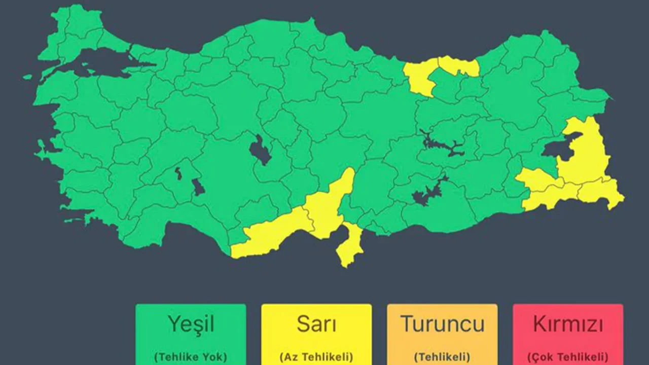 İçişleri Bakanlığı uyardı: 18 ilde kuvvetli yağış ve fırtına bekleniyor