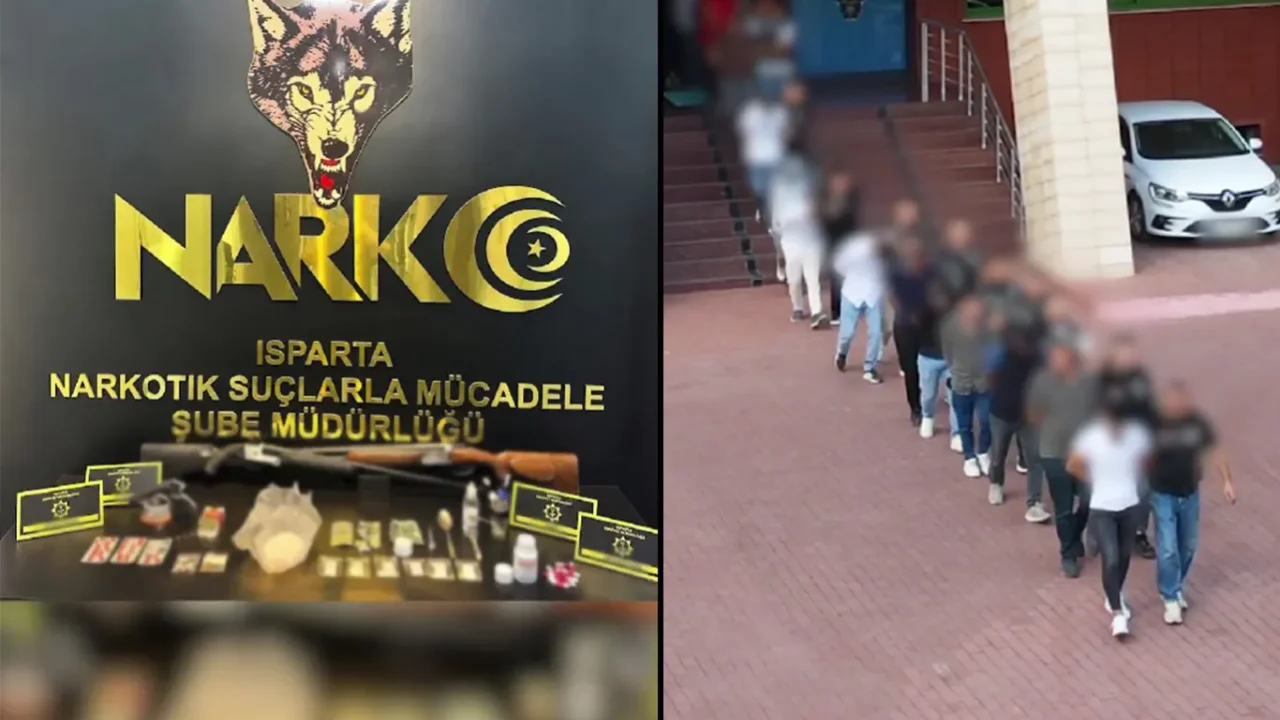 Isparta’da uyuşturucu operasyonu: 30 şüpheli hakkında adli işlem başlatıldı