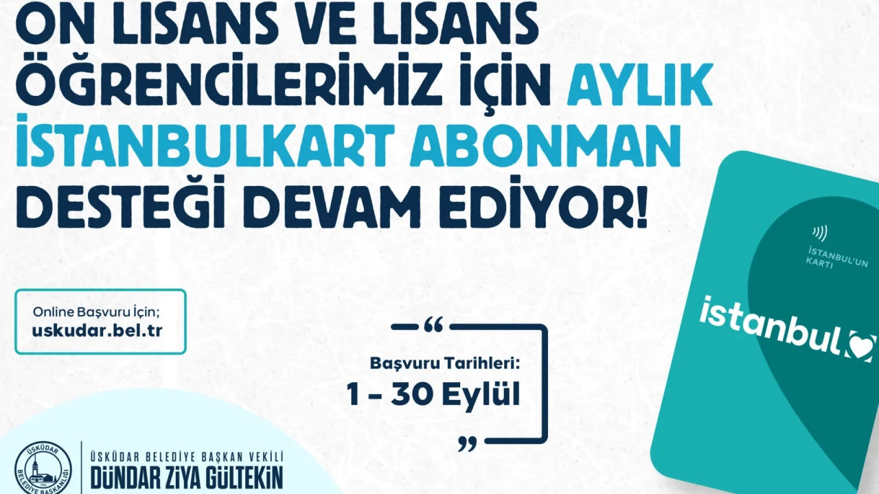 Üsküdar Öğrenci Ulaşım Desteği Başvurularını Uzattı